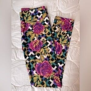 LuLaRoe Rose Leggings OS